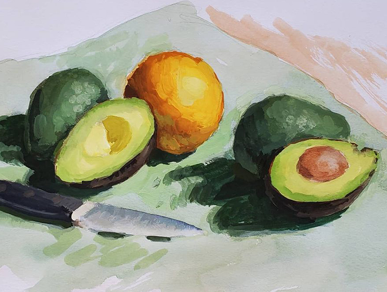 Still Life With Avocados